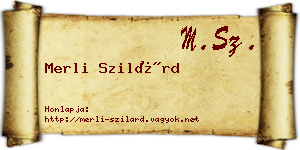 Merli Szilárd névjegykártya